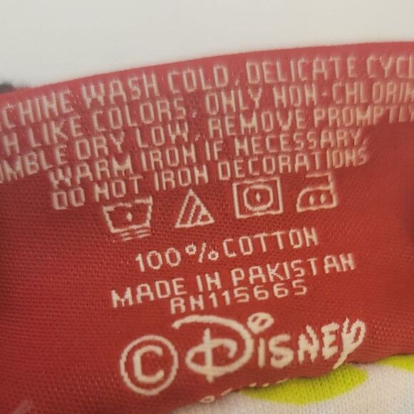 1928 for Disney Mens Size 2XL Multicolor Striped Cotton Y2K Polo - Picture 6 of 8
